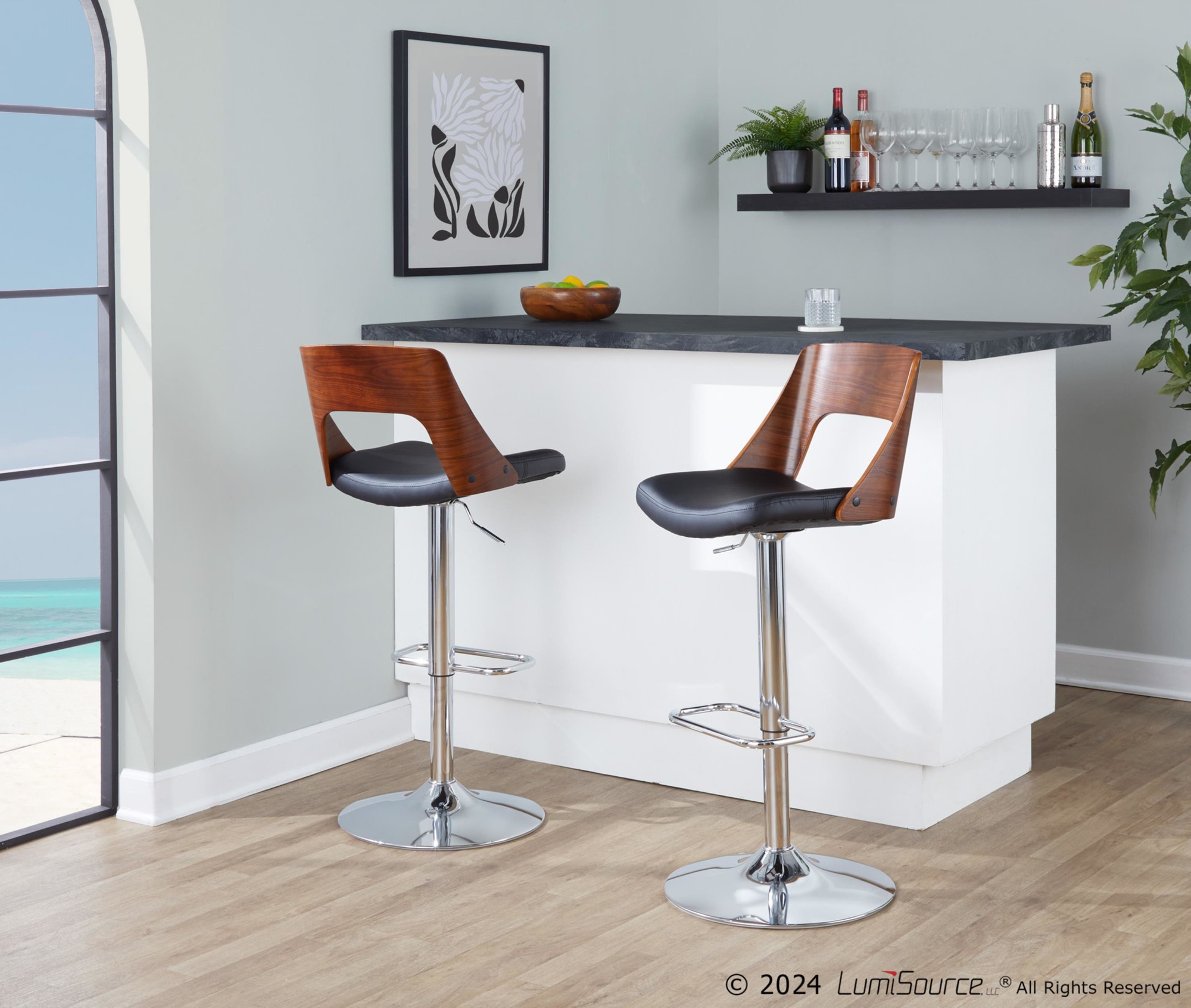 Valencia Adjustable Barstool - Set Of 3